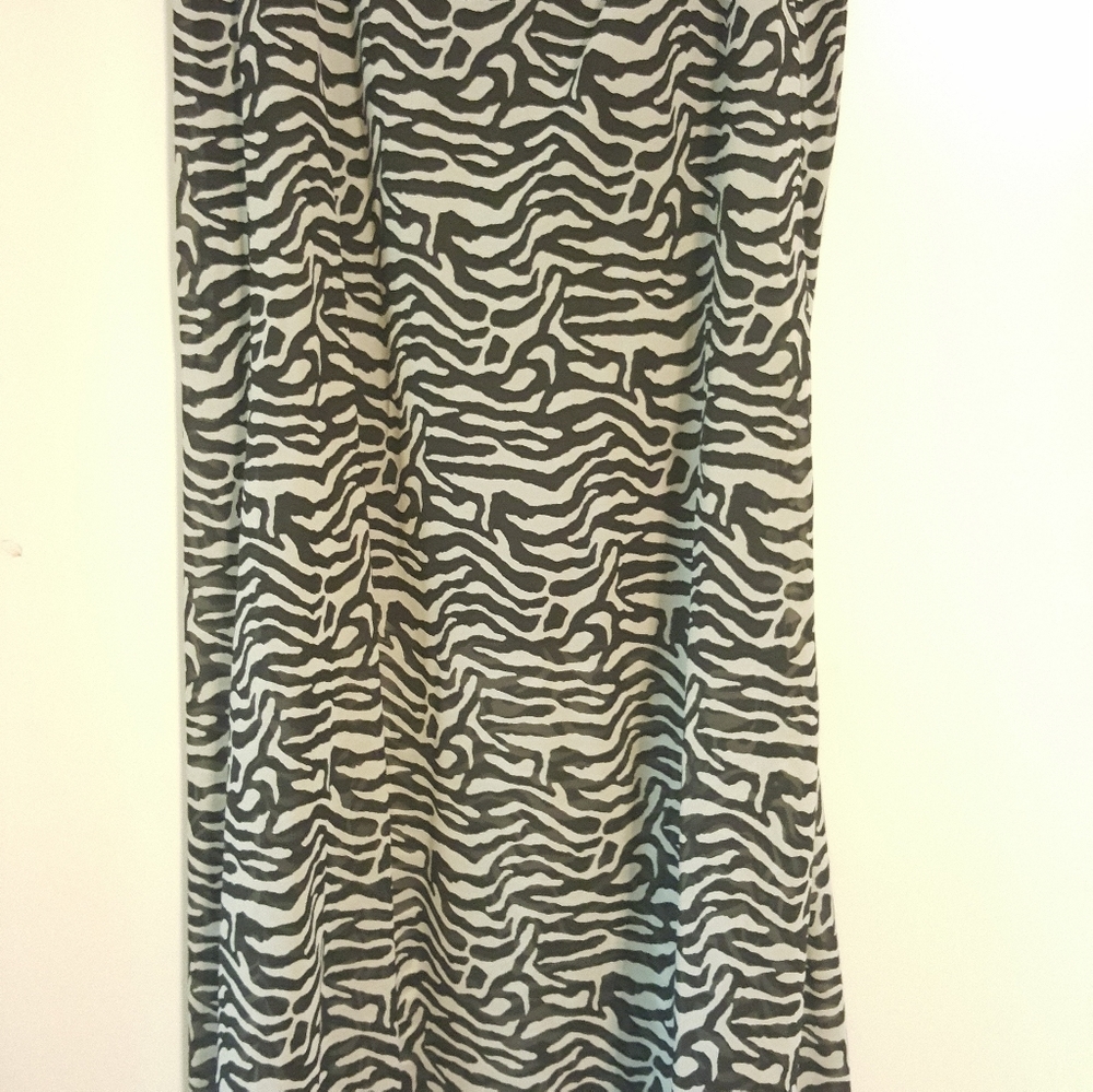 zebra print long skirt